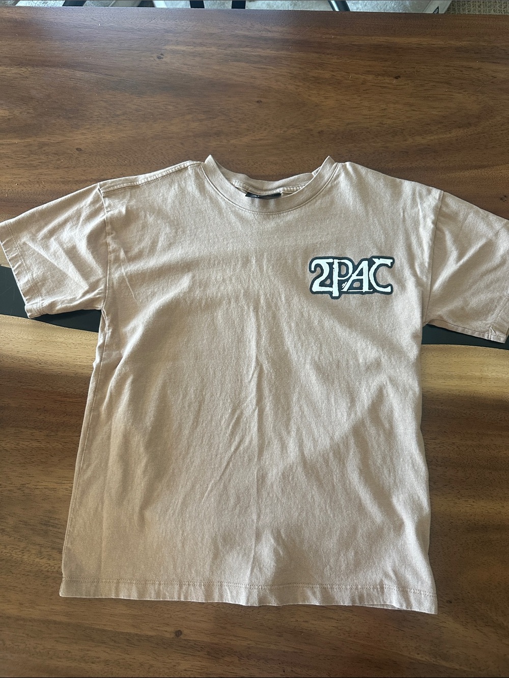 Youth boys 2PAC Logo Beige Short-Sleeve T-Shirt